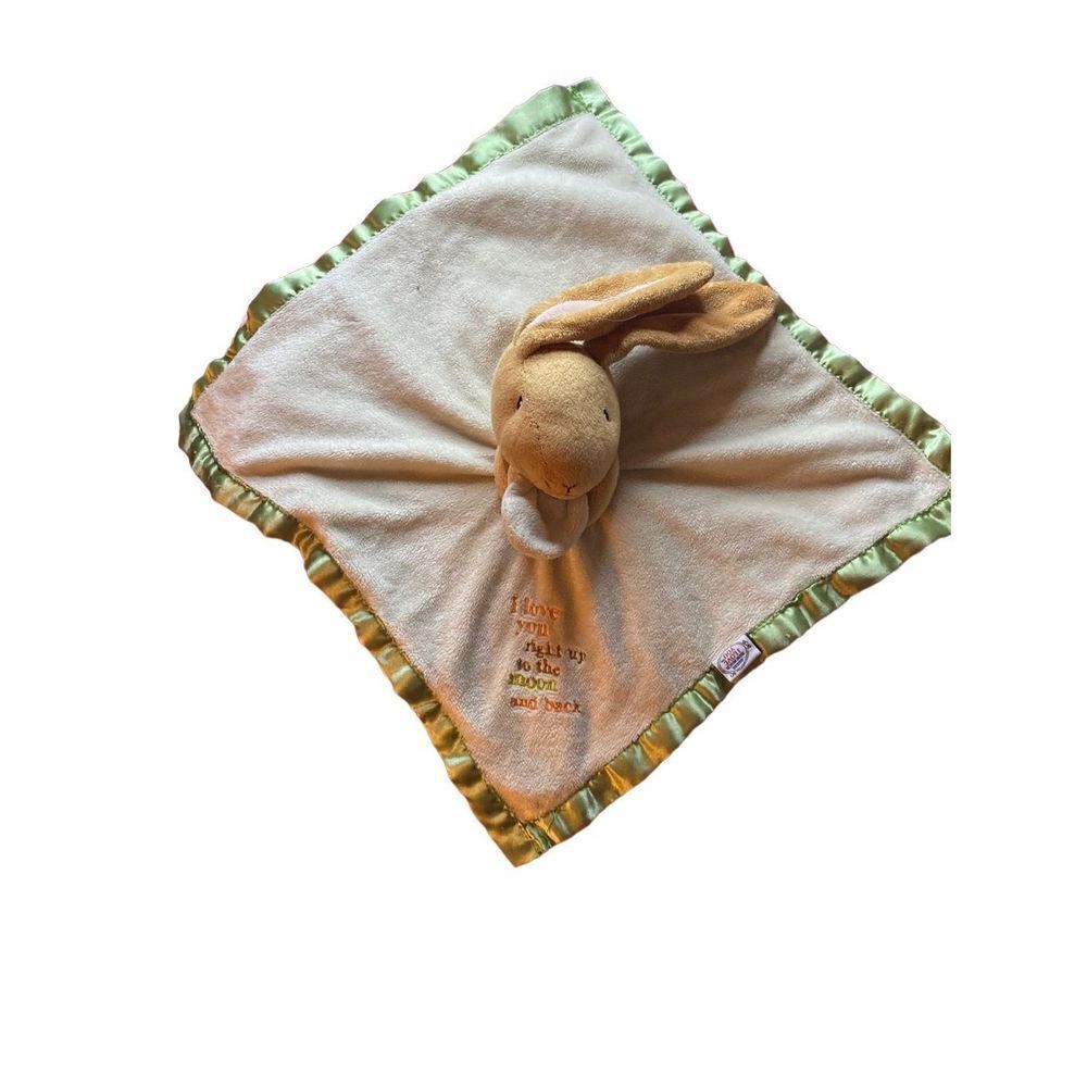 Guess how much I love you brown bunny fleece lovey, blanket 10 x I0